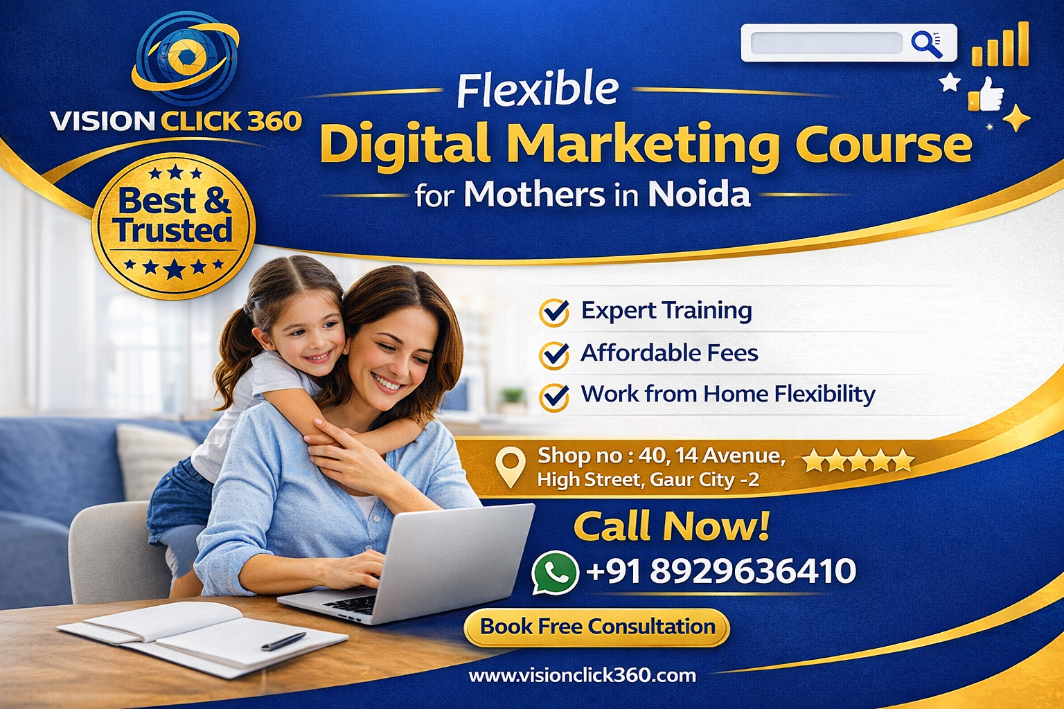 flexible digital marketing course for mothers
