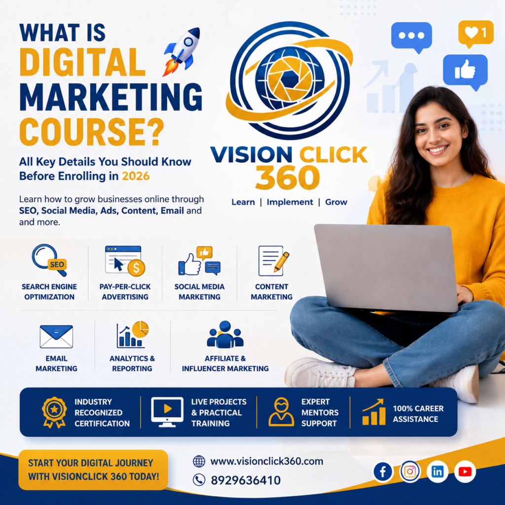What is digital marketing course in Noida - VisionClick 360 complete guide