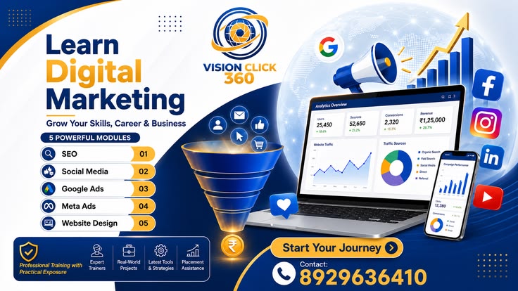 Game Changing AI Tools in Digital Marketing: Learn Practical Skills at VisionClick 360