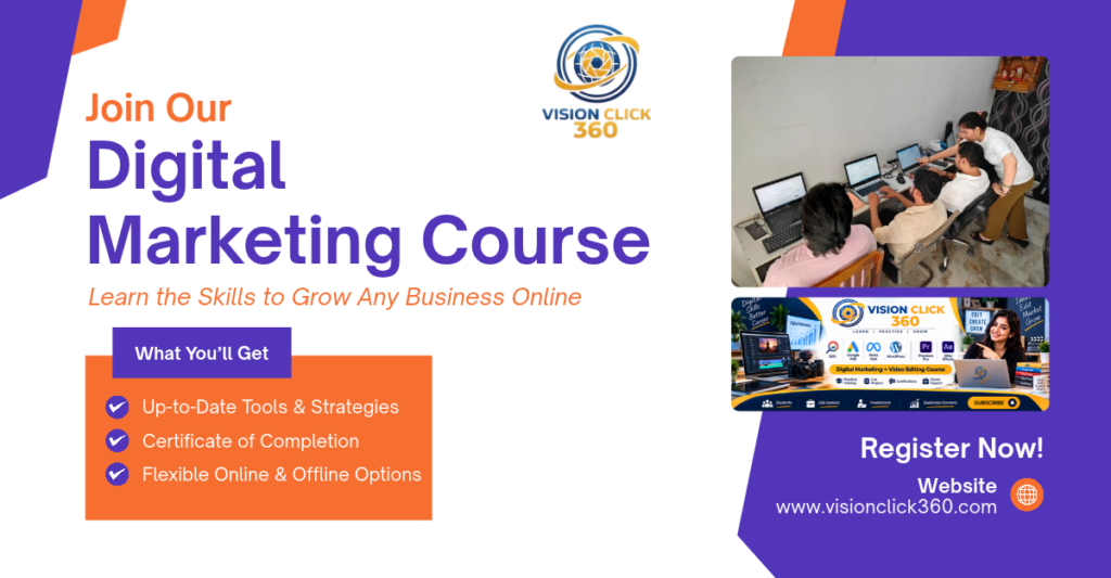 Digital Marketing Course with Placement in Noida – Practical Training at VisionClick 360